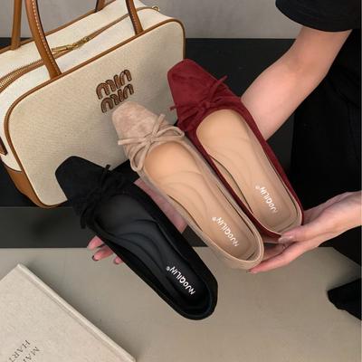 Замшевые туфли на плоской подошве, одинарные туфли с внутренней высотой, женская обувь, год рождения, маленькие красные туфли, широкие полные ноги, женская обувь большого размера