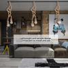 1.5m 2 Heads E27 85-265V Retro Vintage Pendant Lamp Hemp Rope Ceiling Filament Light Fixture