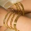 18K Gold Stainless Steel Chain Bracelet - Elegant DIY Jewelry for Women