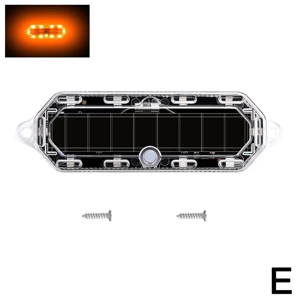 Светодиодные предупреждающие огни на солнечных батареях для ночной езды на мотоцикле и электромобиле, универсальные мигающие предупреждающие огни G3L7