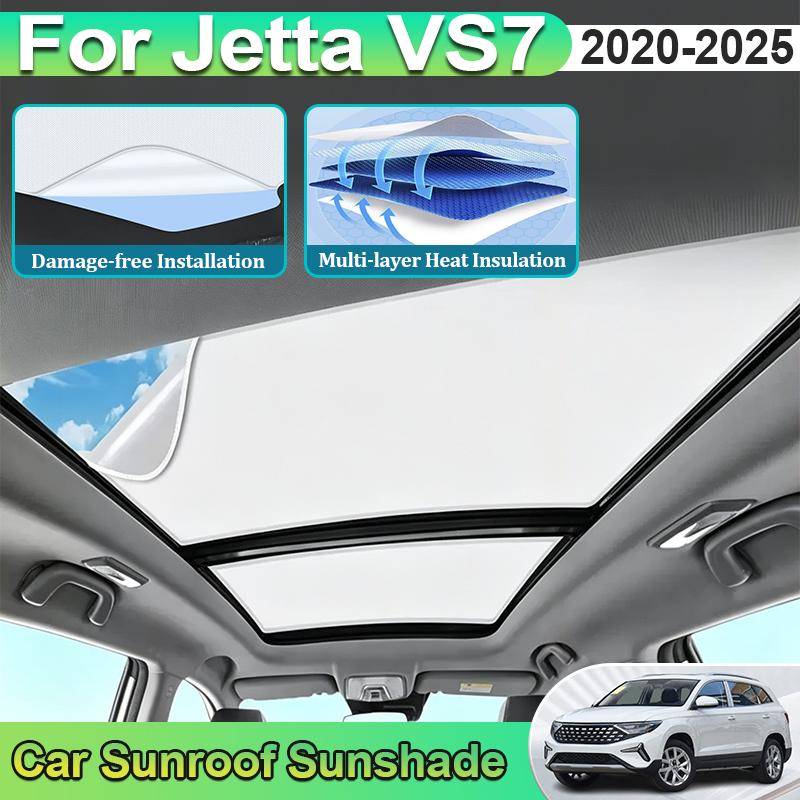 Автомобильные солнцезащитные шторки для люка Volkswagen VW Jetta VS7 Аксессуары 2020-2025 Электростатическая адсорбция Защита от солнца Анти-УФ занавеска