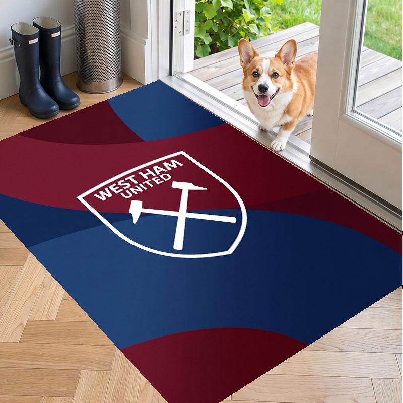Soft Floor Carpet West Ham United Football Pattern Area Rug Decorative Mat For Home Room Decoration