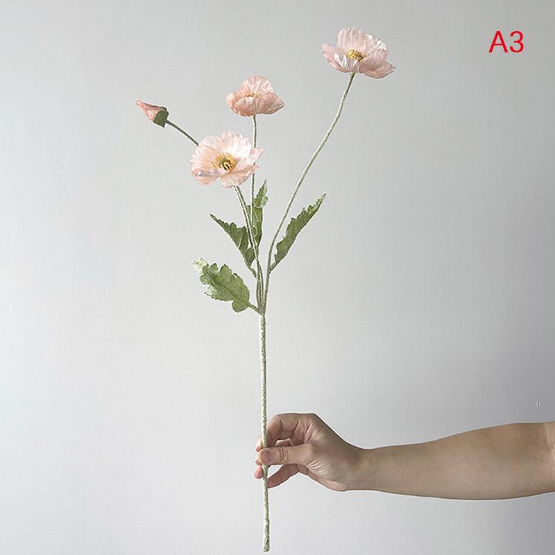 Высококачественные красивые искусственные цветы мака из шелка для дома