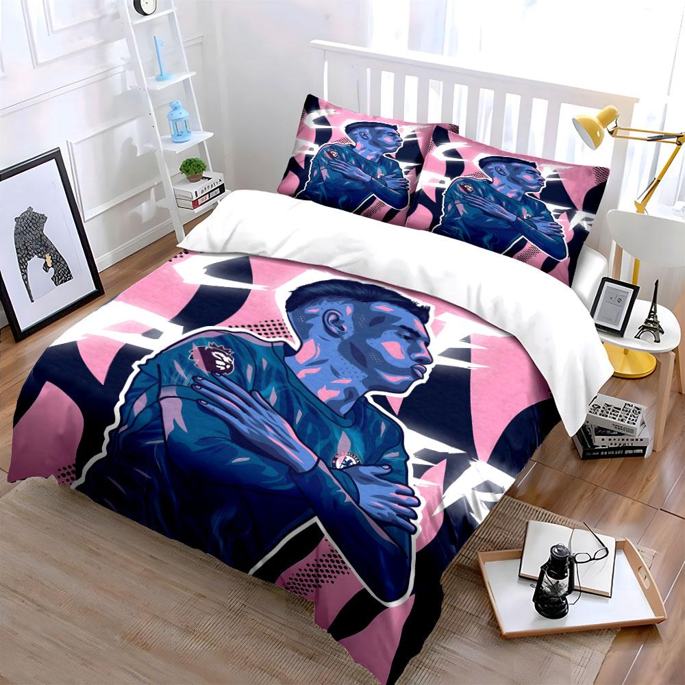 Blue athlete graffiti design. Bedding sets Duvet cover sets Duvet covers Pillowcases(1 * Duvet Cover 2 * Pillowcases without duvet insert)