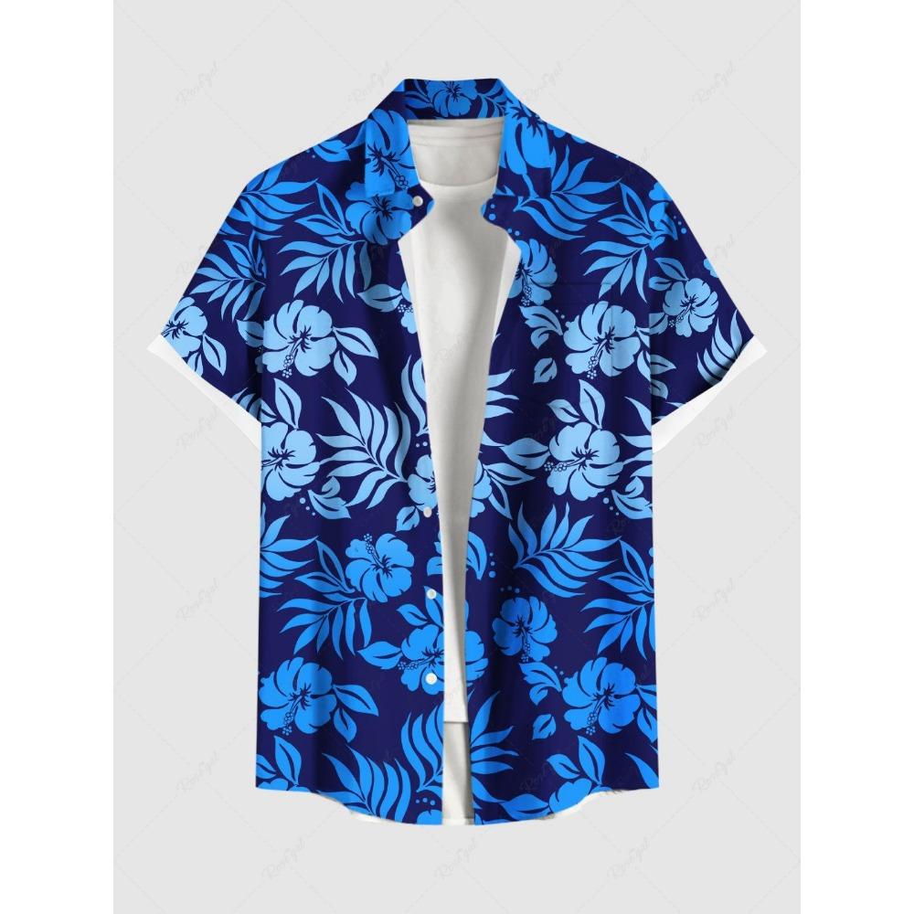 Модные мужские гавайские рубашки с 3D-принтом, рубашка с короткими рукавами и пуговицами на лацканах для лета, свободные топы, повседневная рубашка для мужчин