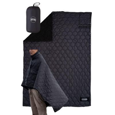 Походное одеяло Chill, двустороннее, с наполнителем Eco-Down, черное, размер S