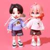 Sweatshirt OB11 Doll Hoodie Set Bear Pattern Hippop Shorts Set Doll Sweatshirt Set  GSC Body