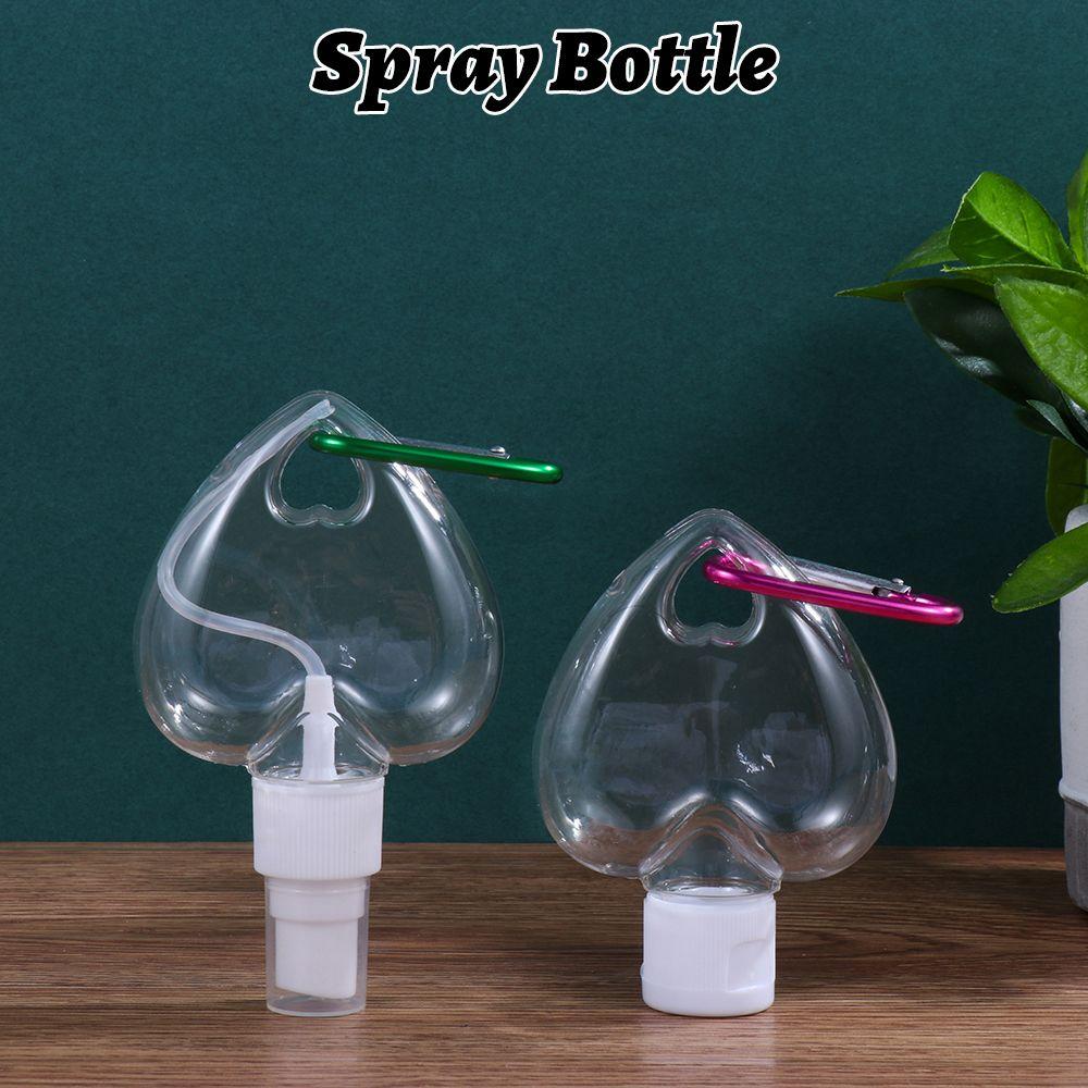 Refillable Travel Perfume Lotion Jar Empty Container Bottle Leaf Heart Spray Bottle With Metal Hook