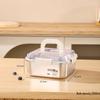 square 2300ml wheat straw with handle & draining