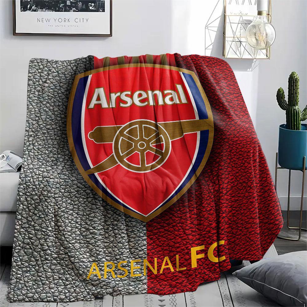 1PC Arsenal F Patterned Flannel Blanket Suitable For All Seasons for Home Decor Warmth and Comfort Gifts Holiday Present
