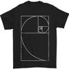 Fibonacci Spiral Golden Geometry Maths Unisex T-shirt