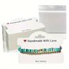 100pcs Bracelet Display Cards with 100pcs Clear Bags, Handmade with Love Hanging Jewelry Cards Tags Bracelet Business for Selling Necklace Earrings
