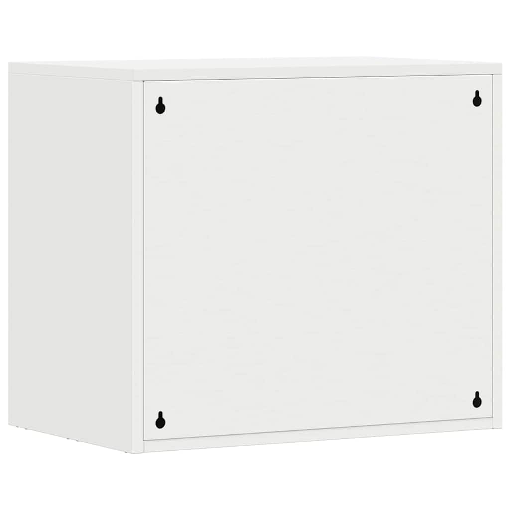 Wall Mounted Garage Cabinet with Gas Strut Door White