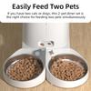 ROJECO Только аксессуары из нержавеющей стали с одной и двумя мисками для автоматической кормушки для домашних животных объемом 4 л, дозатор корма для кошек без кормушки для домашних животных