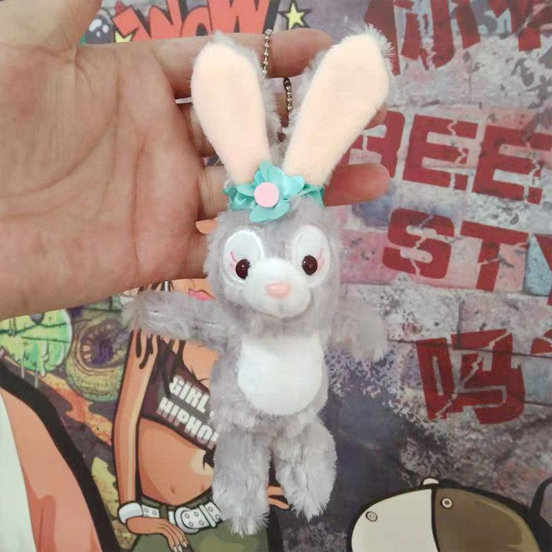 Cartoon Star Dailou Cute Rabbit Plush Keychain Cotton and Cloth Stuffed Animal Birthday Gift