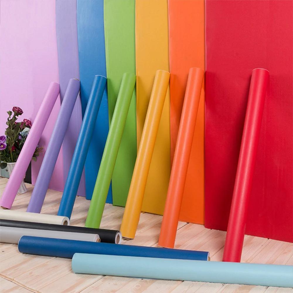 Однотонная декоративная пленка для самостоятельного использования, самоклеящаяся настенная наклейка, наклейки-украшения для мебели, водоотталкивающая настенная наклейка для кухонных шкафов