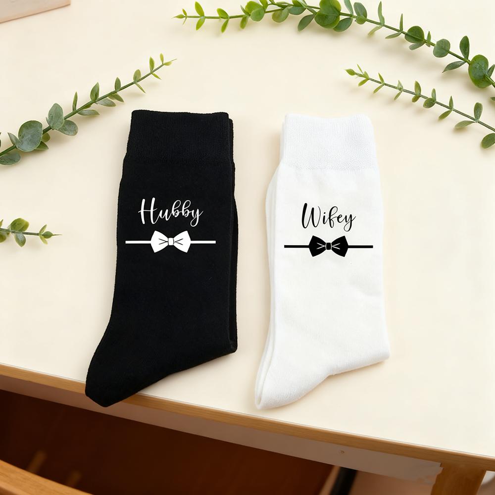 Набор парных носков для мужа и жены Just Married Молодожены Медовый месяц Подарок для пары Свадьба Помолвка Декор для мальчишника