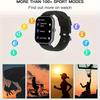 Умные часы, QTLLBT, с 1,83-дюймовым TFT-экраном (отвечать/совершать звонки), напоминание о малоподвижном образе жизни, уведомление о прогнозе погоды, шагомер, трекер упражнений