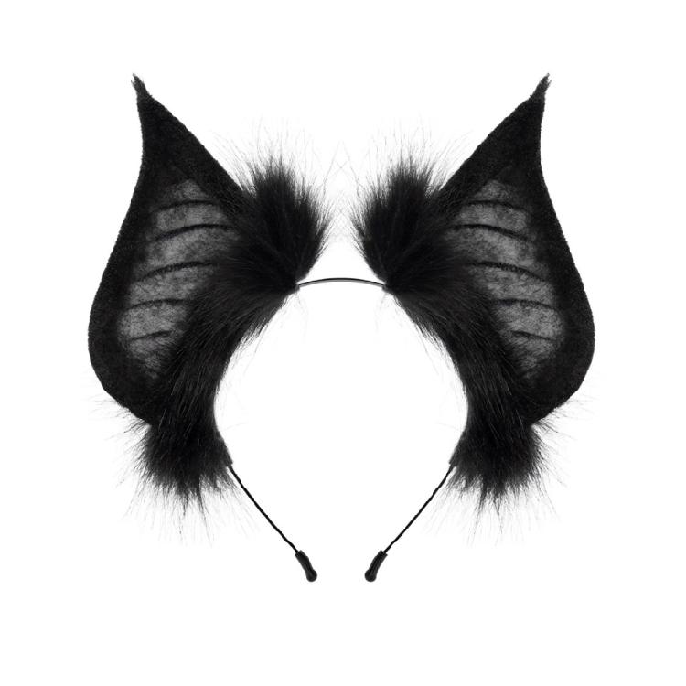 Ручная работа Аниме Повязка на голову Косплей Реквизит Уши летучей мыши Хэллоуин Вечеринка Ролевая игра