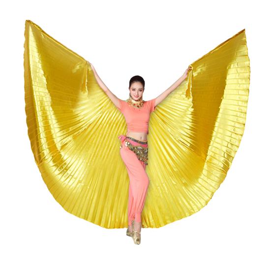 1 Set Belly Dance Wing with Telescopic Rod Eye-catching Wing Prop Cosplay Costume for Parties Festivals Decoration