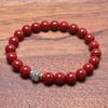 Cinnabar Purple Gold Sand Lotus Lucky Bead Bracelet for Men and Women