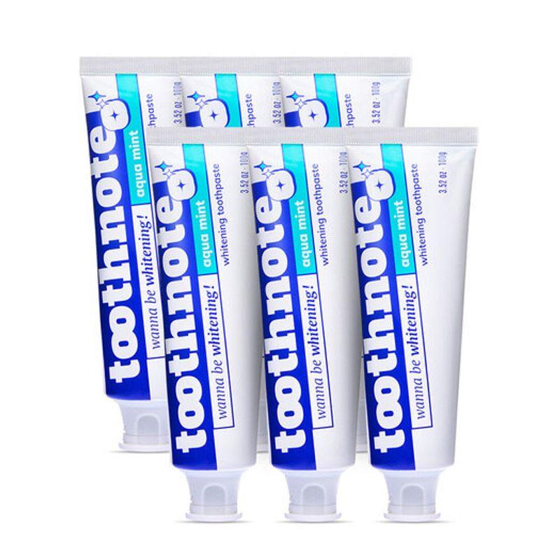 toothnote Отбеливающая зубная паста Aquamint 3 шт. + Spearmint 3 шт.