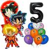 Dragonball Birthday Decoration Goku Stickers Balloons Disposable Tableware Tablecloth Straw Cup Plates Baby Shower Supplies Toy