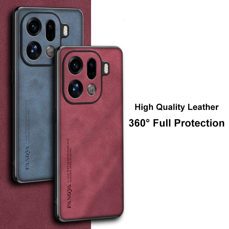 Роскошный Ретро Чехол из Гладкой Кожи Овчины для Телефона OPPO Find X9S Pro X9 Ultra X9 Pro Камера Полная Защита Защитный Чехол от Падений