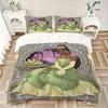 3pcs Tiana Princess Bedding Set - 1 Soft Quilt Cover + 2 Pillowcases, Machine Washable - Suitable for All Seasons, Perfect Gift for Family and Fr