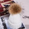 Ladies Womens Winter Warm Knitted Beanie Ski Hat Faux Fur Bobble Pom Pom Hat