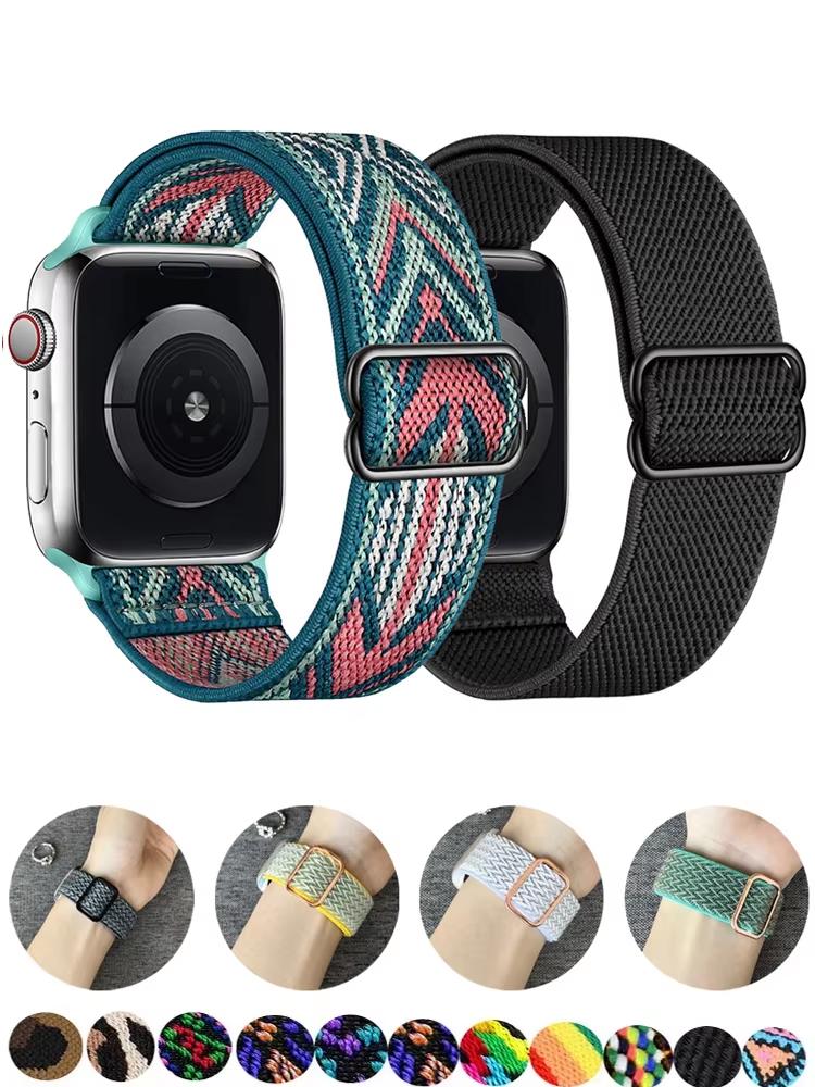 Scrunchie Strap for Apple watch ultra 2 band 49mm 44mm 40mm 45mm 41mm 46mm Elastic Nylon bracelet iWatch series 3 6 se 7 8 9 10