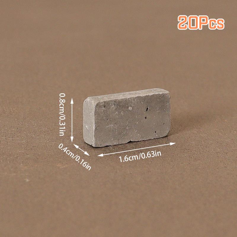 20 шт. 1:12 Миниатюрный кукольный домик Красный/серый кирпич Песочные кирпичи Стены Кирпичи Крыша Плитка Здание Декор Сцена Аксессуары для кукольного домика