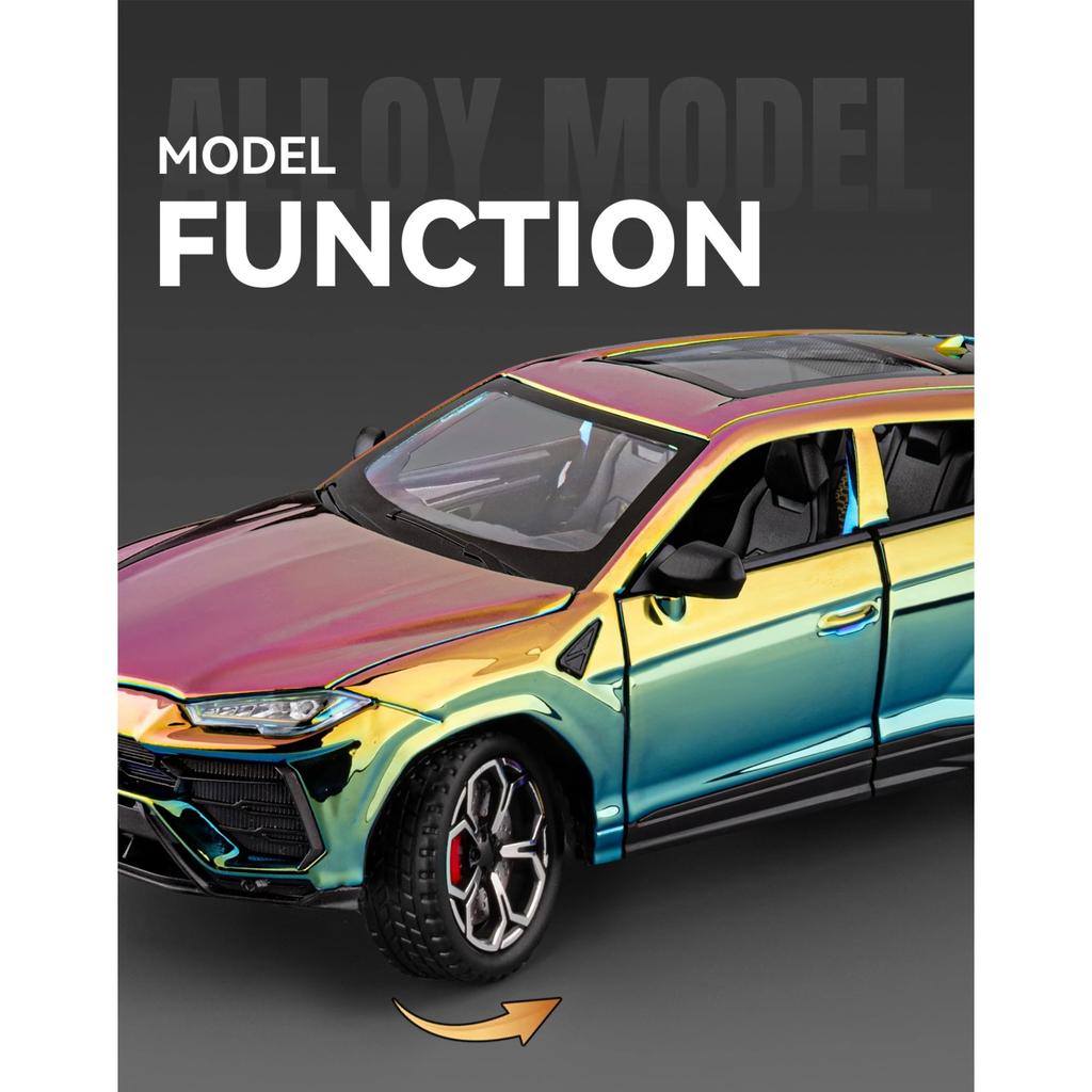 1/24 Lamborghini URUS внедорожник сплав гальваническое покрытие модель спортивного автомобиля литой металл гоночные автомобили модель автомобиля симуляция звук свет детская игрушка подарок