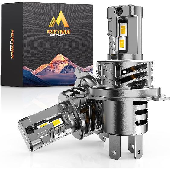 Upgraded H4/HB2/9003 Light Bulbs, 36000LM 600% Super Bright H4 Fog Bulbs, 1:1 Size, IP68, Plug And Play Halogen Replace Bulbs (Pack Of 2)