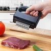 Тендеризатор для мяса из нержавеющей стали с 48 иглами и эргономичной ручкой для говядины, птицы и свинины