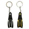Key Holder Flippers Key Chain Silicone Steel Diving Keyring Diving Fin Key Chain  Diving Lovers