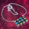 Orange Copper Turquoise Handmade Latest Design Jewelry Necklace, 925 Solid Sterling Silver Gemstone Necklace, Gift For Mother