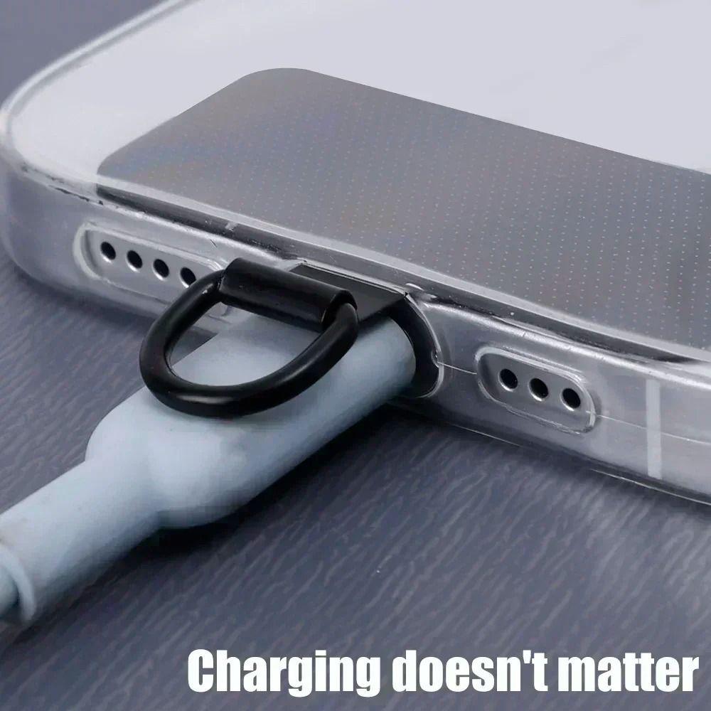 Universal Mobile Phone Sling Rope Card Clip Aluminum Alloy Phone Lanyard Gasket Patch