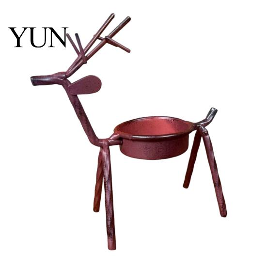 Wedding Centerpiece for Dining Table Deer Shape Candle Holder, Metal Tealight Stand Elegant Animal Shaped Centerpiece, Decorative Antler Ornament