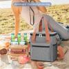 Insulated Lunch Bag 550ml Leakproof Cooler with Mesh Pockets Thermal Food Tote Box for Work School Picnic