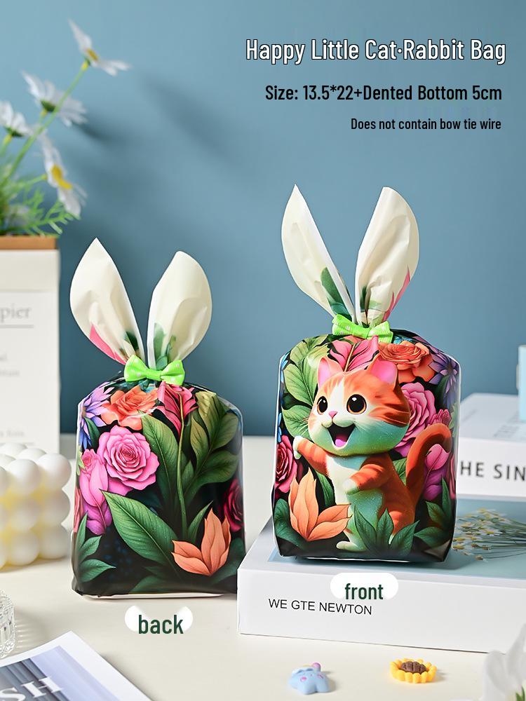 Cute Rabbit Ears Gift Bag for Candy, Cookies & Snacks