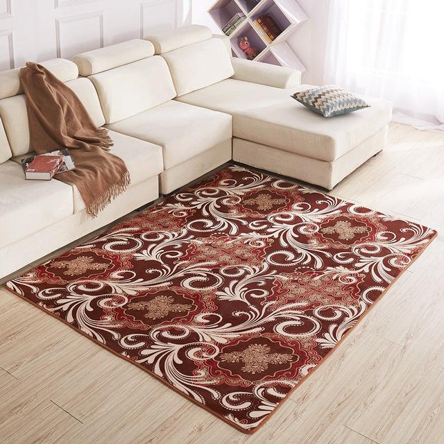 Коралловый бархатный моющийся коврик Carept для гостиной, нескользящий мягкий коврик для дивана, подушка, детские игровые коврики, коврик для ползания для домашнего декора