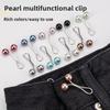 U-Shaped Pearl Brooch Anti Slip Adjustable Collar Clip Hijab Clips Multi-Purpose Fixed Straps Waist Fastening Pins