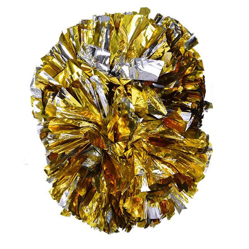 Помпоны для аэробики Cheerer Помпоны для танцевальной вечеринки Спортивные соревнования в школе (Зеленый Серебряный)