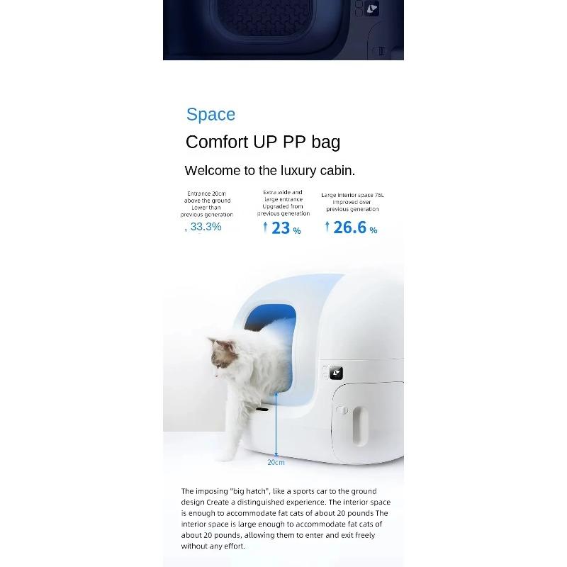 PURA MAX Automatic Cat Litter Box Smart Self-Cleaning Toilet with APP Control for Multiple Large Cats Global Version