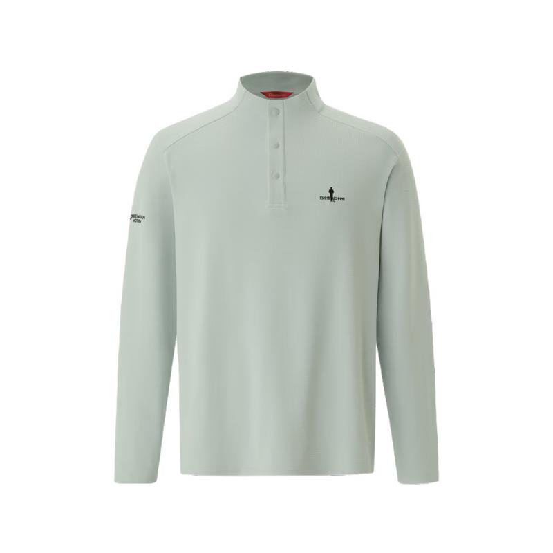 Мужская легкая футболка-henley с длинным рукавом и защитой от солнца