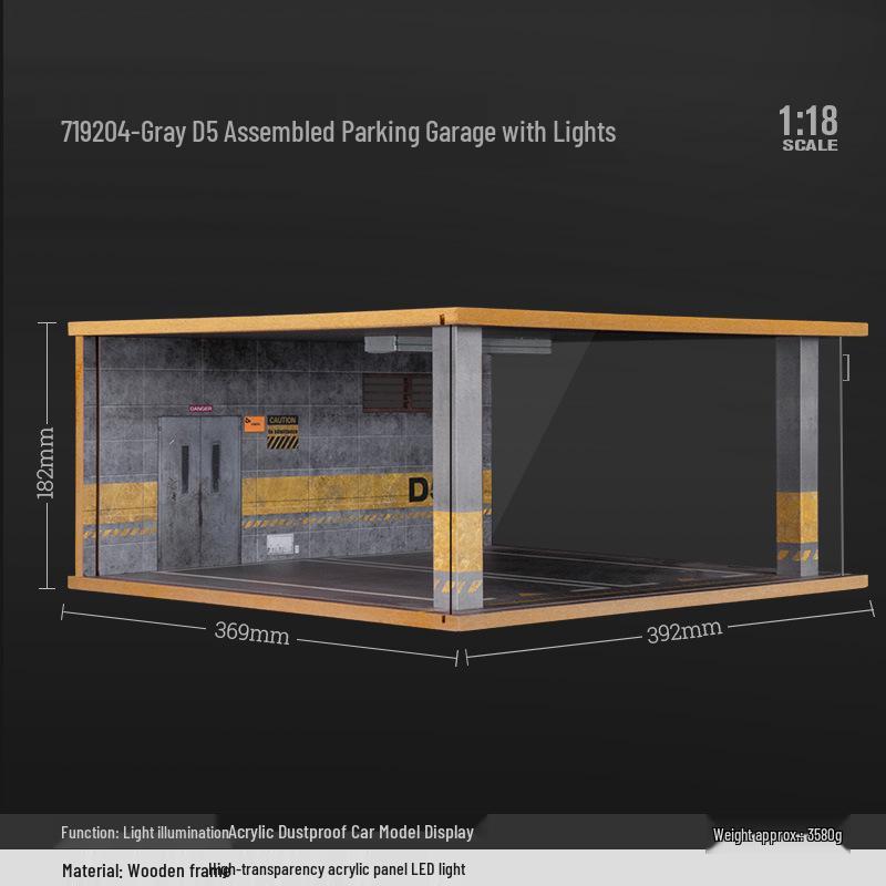 1:Масштаб 18 3D Дисплей парковки и коробка для хранения игрушечных машинок