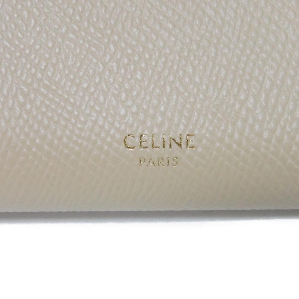 Used 10431 Large Flap Wallet 10B563BEL.03ND 7940 Foil-Stamped Grain Calfskin Beige Bifold Long Wallet New Logo Nude