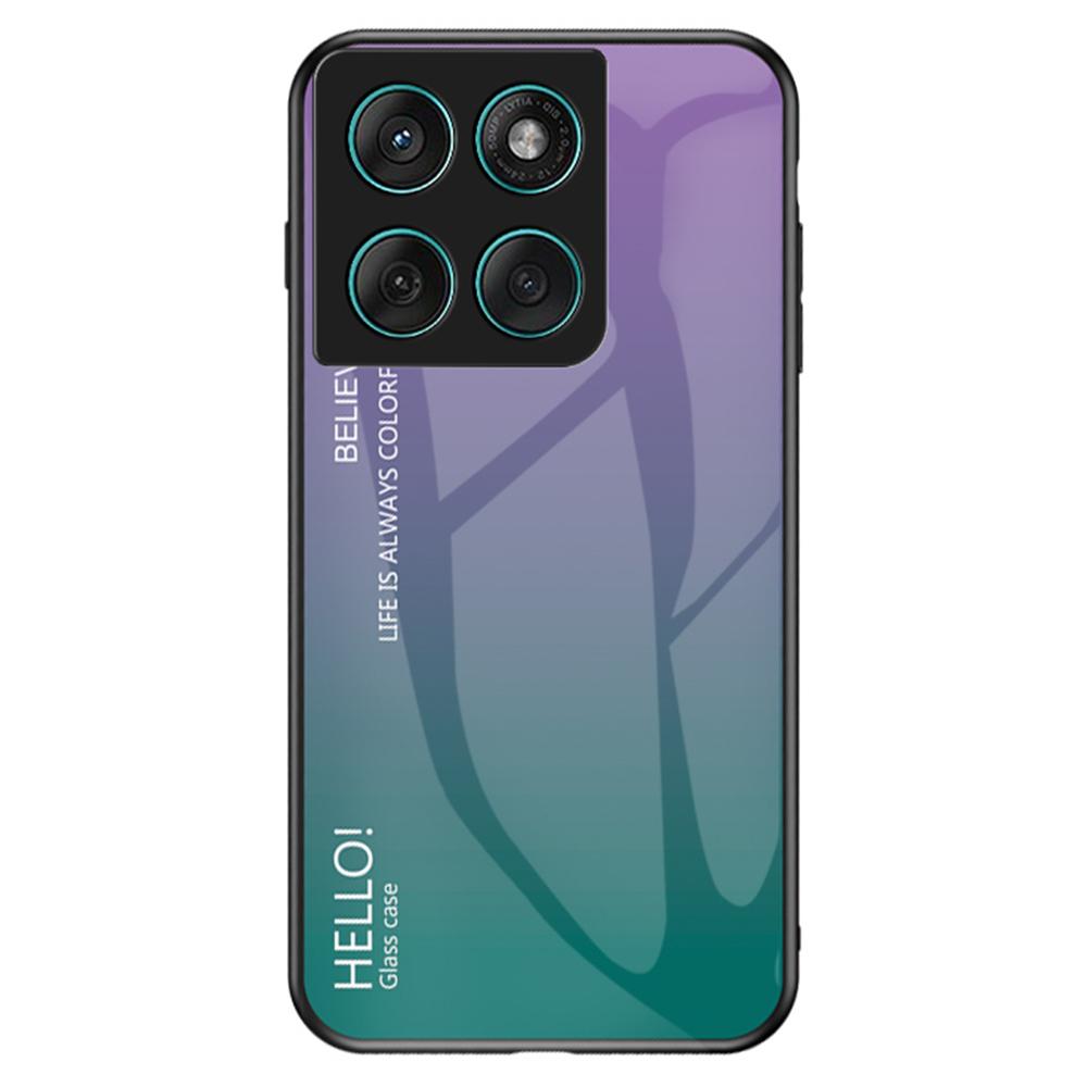 Чехол для Motorola Edge 60 Fusion 5G/Edge 60 5G Защита от царапин Закаленное стекло+ПК+ТПУ Чехол для телефона