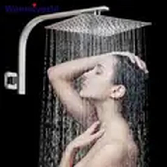 Antique Brass Shower Head Wall Mounted Round Brass Rainfall Shower Faucet Head 8" Shower Replace Head